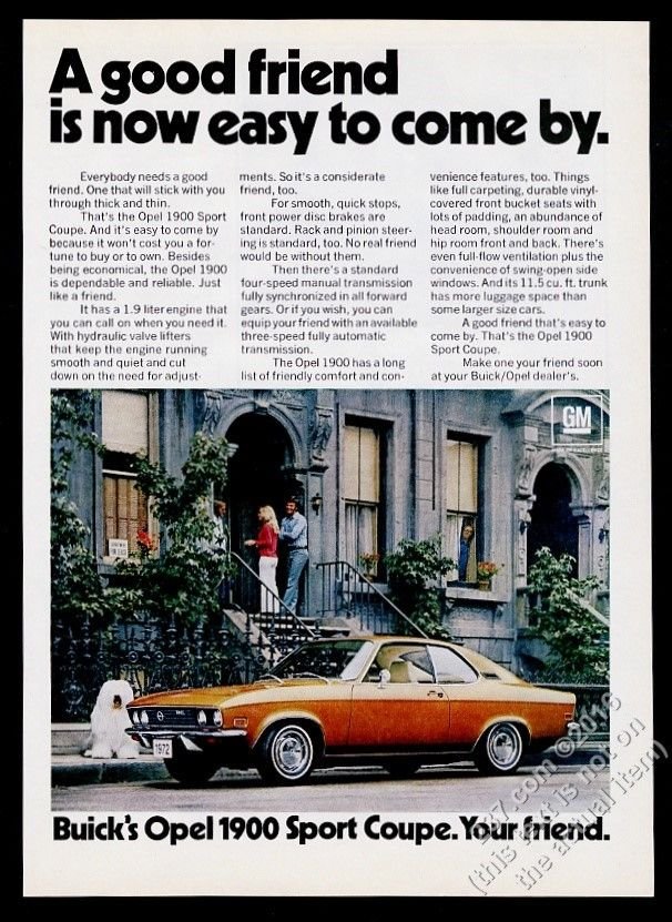 1972 Buick Opel 1900